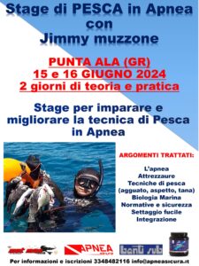 Stage di pesca in apnea con Jimmy Muzzone a Punta Ala (GR)